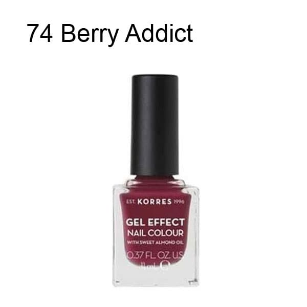 Korres Gel Effect Nail Colour 11ml - 74 Berry Addict