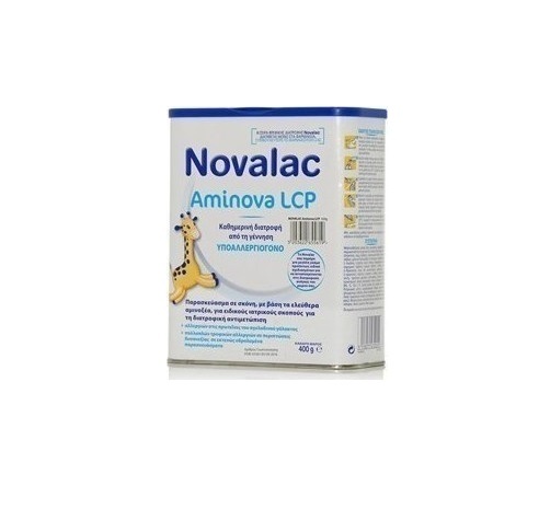 Novalac Aminova LCP 0m+ Γάλα σε Σκόνη για την Αντιμετώπιση Αλλεργιών στις Πρωτεΐνες του Αγελαδινού Γάλακτος, 400gr