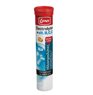 Lanes Electrolytes + Vits B, C & E Ηλεκτρολύτες µε Βιταμίνες B, C, E για Ενυδάτωση & Ενέργεια, 20eff.tabs