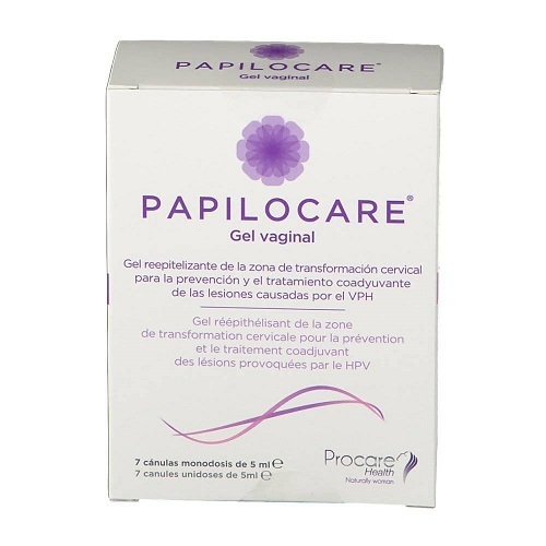 Procare PapiloCare Gel Vaginal Κολπική Γέλη για Πρόληψη και Συμπληρωματική Θεραπεία των Αλλοιώσεων από τον Ιό HPV, 7 x 5ml