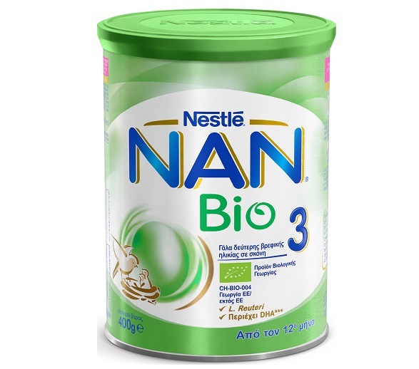 Nestle Nan Bio 3 12m+ Βιολογικό Γάλα 3ης Βρεφικής Ηλικίας από 12 Μηνών, 400gr