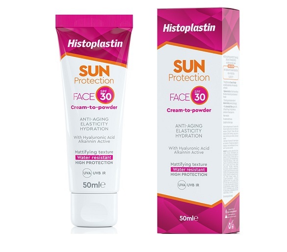 Histoplastin Sun Protection Face Cream to Powder SPF30 Αντηλιακή Κρέμα Προσώπου, 50ml