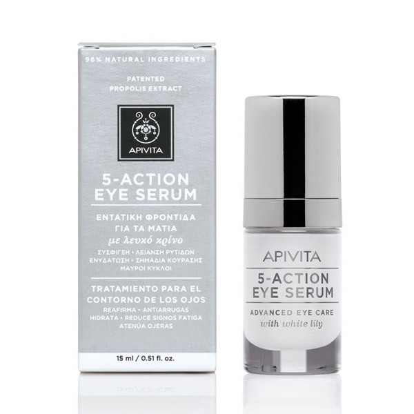 APIVITA 5 ACTION EYE SERUM ΜΕ ΛΕΥΚΟ ΚΡΙΝΟ 15ML