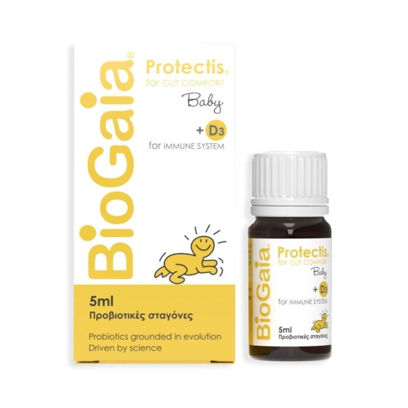 BioGaia ProTectis Baby Drops + D3, Προβιοτικό σε σταγόνες για την Αντιμετώπιση των Κολικών του 1ου τριμήνου στα Βρέφη, 5ml